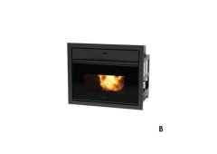 Edilkamin Pellkamin 2 12 Evo Σόμπα Pellet Κασέτα Αερόθερμη 12,7kW Μαντεμένια Φόρτωση με Συρτάρι