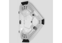 Sanitec Mini Spa 3 Θέσεων Ελευθερη Μπανιέρα με Υδρομασάζ 223x182cm