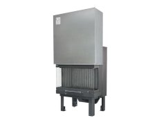 Χυτήρια Μισαηλίδη T-75 Ενεργειακό Τζάκι Ξύλου Αεραγωγών 15kW Τρίπλευρο με Συρόμενη Ανοιγόμενη Πόρτα