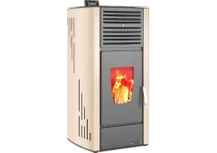 Thermiki Aero 14 Canalati Σόμπα Pellet Αερόθερμη / Αεραγωγών 14.3kW Μπεζ