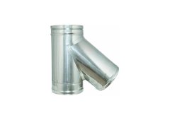 Airduct Hellas Ανοξείδωτο Ημιταφ 135° Αεραγωγού Ελικοειδές Μονού Τοιχώματος Φ150 0.4mm