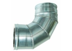 Airduct Hellas Γαλβανιζέ Γωνία για Σωλήνα Καπνοδόχου 45° Διπλού Τοιχώματος Φ200-250 0.5mm