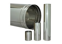 Airduct Hellas Ανοξείδωτος Σωλήνας Καπνοδόχου Μονού Τοιχώματος 1m Φ125 0.5mm