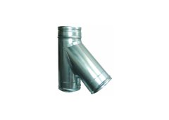 Airduct Hellas Γαλβανιζέ Ημιτάφ 135° για Καπνοδόχο Μονού Τοιχώματος Φ130 0.5mm