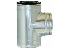 Airduct Hellas Ομόκεντρο Ταφ 90° Διπλού Τοιχόματος Φ250-300 με Πάχος Χάλυβα 0,5mm