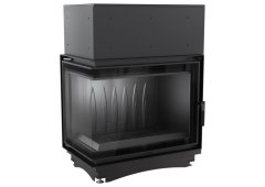 Kratki Amelia L BS Deco Energy Wood Fireplace 21kW Left Corner with Opening Door