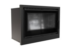 Kratki Arke 80 Ενεργειακό Τζάκι Κασέτα Ξύλου Αεραγωγών Ίσιο με Ανοιγόμενη Πόρτα Black