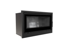 Kratki Arke 95 Ενεργειακό Τζάκι Κασέτα Ξύλου Αεραγωγών 14kW Ίσιο με Ανοιγόμενη Πόρτα Black