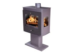 Syrios Stadio Panoramic Χαλύβδινη Ξυλόσομπα 17kW Γκρι