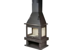 Syrios Doliana Ενεργειακό Τζάκι Ξύλου 16.3kW Τρίπλευρο με Ανοιγόμενη Πόρτα