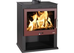 Syrios Sitia AS-SY-14/P Σόμπα Ξύλου από Χάλυβα με Βάση και Πλάι Τζαμιά