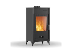 Thermiki ATS 90-10 Χαλύβδινη Ξυλόσομπα 12.24kW Μαύρη