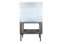 Thermiki ATS Double Face 80 Ενεργειακό Τζάκι Ξύλου Αερόθερμο 16.36kW Διαμπερές με Πόρτα Συρόμενη