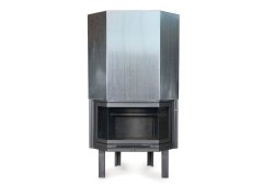 Thermiki ATS Prisma Hydro 80 Ενεργειακό Τζάκι Αερόθερμο Καλοριφέρ Πρισματικό με Πόρτα Συρόμενη