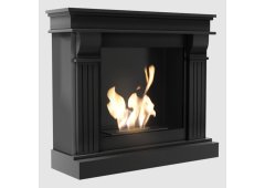 Kratki August Tuv Επιδαπέδιο Τζάκι Βιοαιθανόλης Εσωτερικού Χώρου Μαύρο 115x36x97.9cm