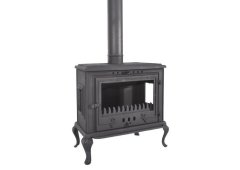 Χυτήρια Μισαηλίδη BATH-001B Μαντεμένια Ξυλόσομπα 15kW Γκρι