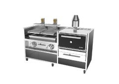 Josper Combo CVJ-050-2-HJX-45 / Φούρνος με κάρβουνα 45 + Διπλή βασκική σχάρα σε μία μονάδα