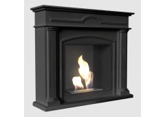 Kratki December Tuv Επιδαπέδιο Τζάκι Βιοαιθανόλης Εσωτερικού Χώρου Μαύρο 115x32.5x107.1cm