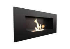 Kratki Delta 2 Tuv Επιτοίχιο Τζάκι Βιοαιθανόλης Εσωτερικού Χώρου Μαύρο 90x14.2x40cm