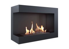 Kratki Delta L 700 Tuv Επιτοίχιο Τζάκι Βιοαιθανόλης Εσωτερικού Χώρου Μαύρο 70x28x48cm