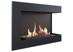 Kratki Delta P 700 Tuv Επιτοίχιο Τζάκι Βιοαιθανόλης Εσωτερικού Χώρου Μαύρο 70x28x48cm