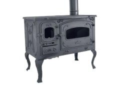 Χυτήρια Μισαηλίδη Derry-003 Μαντεμένια Ξυλόσομπα με Φούρνο 15kW Γκρι