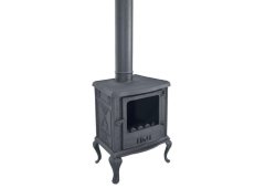 Χυτήρια Μισαηλίδη Durham-005 Μαντεμένια Ξυλόσομπα 15kW Μαύρη