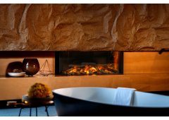 Faber E-MatriX 1050-400 IIL Επιτοίχιο Ηλεκτρικό Τζάκι 2000W 119x75.5cm Μαύρο