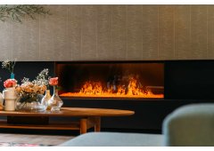 Faber e-MatriX 1300-400 I Επιτοίχιο Ηλεκτρικό Τζάκι 2000W 137.8x75.5cm Μαύρο