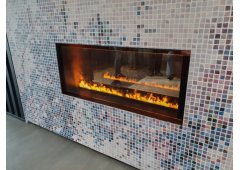 Dimplex Faber e-Box 1000-450 I Επιτοίχιο Ηλεκτρικό Τζάκι 2000W 116x80cm Μαύρο