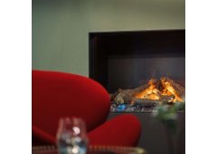 Faber E-MatriX 800-500 IIL Επιτοίχιο Ηλεκτρικό Τζάκι 2000W 93.4x79cm Μαύρο