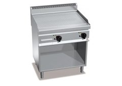 Berto's Ηλεκτρικό Πλατώ Ψησίματος Χρωμίου 80x70x90cm 9.6kW με Ραβδωτή Πλάκα E7FR8MP-2