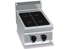 Berto's E7P2B/VTR Ηλεκτρική Εστία Επαγωγική Διπλή 6.4kW 40x70x29cm