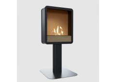 Kratki ECHO/RECTANGLE/70/TUV Επιδαπέδιο Τζάκι Βιοαιθανόλης Εσωτερικού Χώρου Μαύρο 56.5x65.5x180.7cm