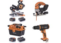 Evolution Combo Pack 3 Σετ Εργαλείων Φαλτσοκόπτης, ΣκούπαΚρουστικό Δραπανοκατσάβιδο Σέγα