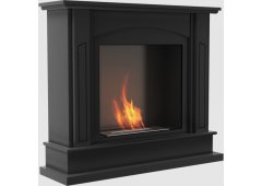 Kratki February Tuv Επιδαπέδιο Τζάκι Βιοαιθανόλης Εσωτερικού Χώρου Μαύρο 112x32.5x96.2cm