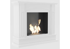 Kratki February Tuv Επιδαπέδιο Τζάκι Βιοαιθανόλης Εσωτερικού Χώρου Λευκό 112x32.5x96.2cm