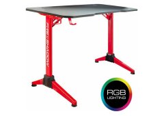 Γραφείο Gaming Fire Shadow Ξύλινο με Μεταλλικά Πόδια 128.5x60x75cm