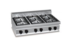Berto's G7F6BP Εστία Υγραερίου Εξαπλή 42kW 1200x700x290mm