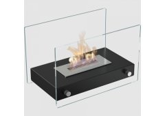 Kratki Hotel Mini Tuv Επιδαπέδιο Τζάκι Βιοαιθανόλης Εσωτερικού Χώρου Μαύρο 39x20x25cm