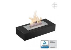 Kratki India Tuv Επιδαπέδιο Τζάκι Βιοαιθανόλης Εσωτερικού Χώρου Μαύρο 49x21.5x8.5cm