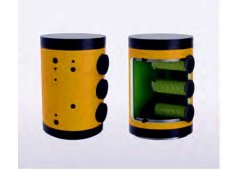 Thermostahl INHE-2 1500 Δοχείο Αδράνειας Ανοξείδωτες Σερπαντίνες 2 Εναλλάκτες 3,2 Φ500