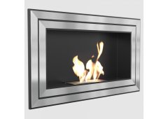 Kratki Juliet 1100 Tuv Επιτοίχιο Τζάκι Βιοαιθανόλης Εσωτερικού Χώρου Μαύρο 110x14.2x65cm