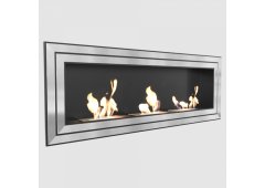 Kratki Juliet 1800 Tuv Επιτοίχιο Τζάκι Βιοαιθανόλης Εσωτερικού Χώρου Μαύρο 180x14.2x65cm