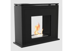 Kratki June T Tuv Επιδαπέδιο Τζάκι Βιοαιθανόλης Εσωτερικού Χώρου Μαύρο 80x27.5x67.9cm