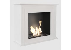 Kratki June TUV Επιδαπέδιο Τζάκι Βιοαιθανόλης Εσωτερικού Χώρου Λευκό 70x25x58.9cm