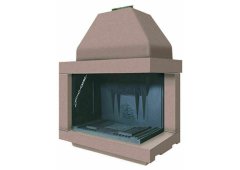 Superkamin Κ4 Γωνιακό Τζάκι Εσωτερικού Χώρου Μαντεμένιο Γκρι 110x65x142cm