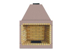 Superkamin Antico 80 Κλειστό Τζάκι Εσωτερικού Χώρου με Πυρότουβλο Καφέ 96x60x134cm