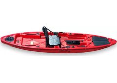 Καγιάκ Μονοθέσιο πολυαιθυλενίου Angler12 AluSeat Aquasports (red)