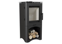 Kratki KOZA K5 S με Ξυλοθήκη Χαλύβδινη Ξυλόσομπα 7kW Μαύρη